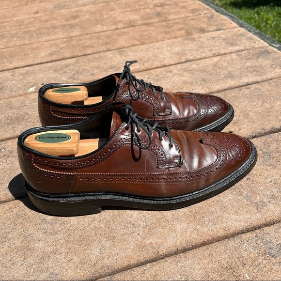 Bostonian Crown Windsor Shell Cordovan #8 Wingtip Burgundy 10C/9.5D USA Patina! - Picture 2 of 12